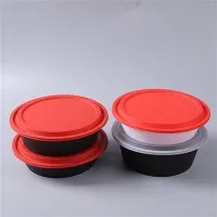 Bát Nhựa Tròn Màu Đen Đựng Súp